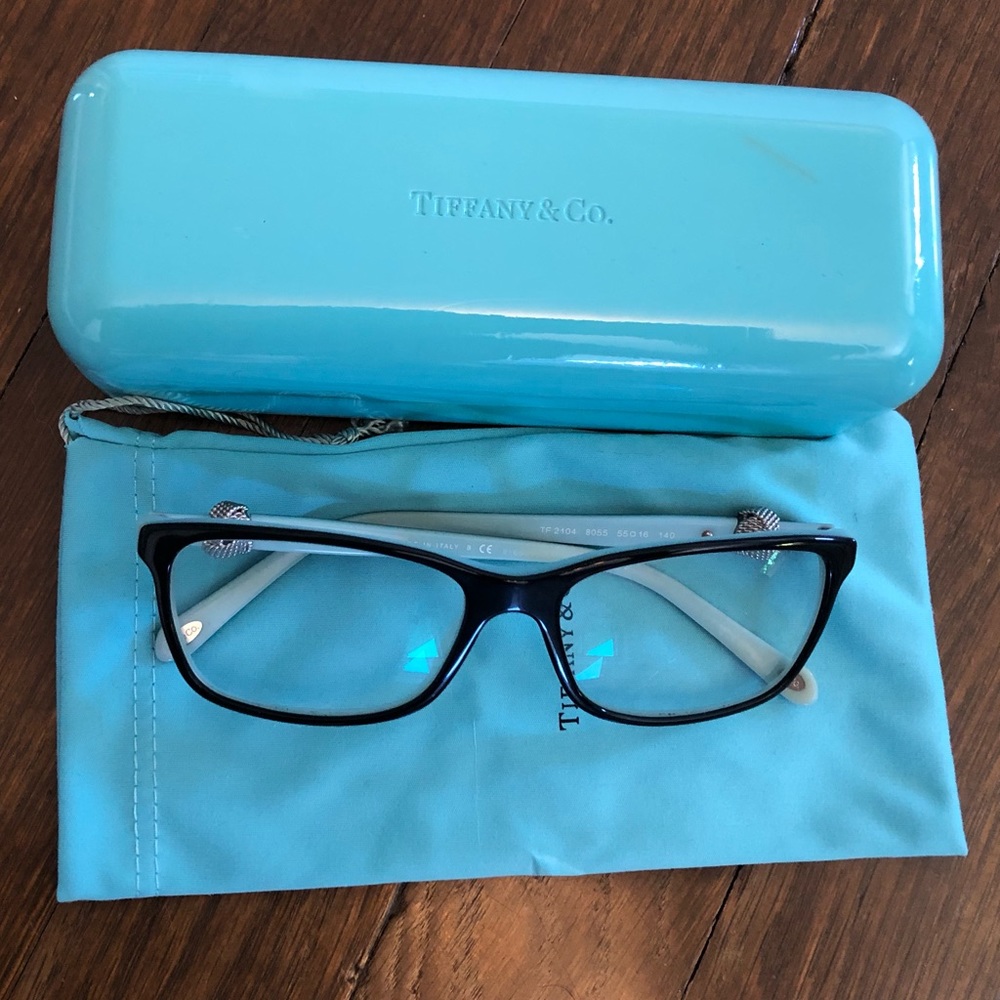 Tiffany & Co blk & light blue eyeglass frames